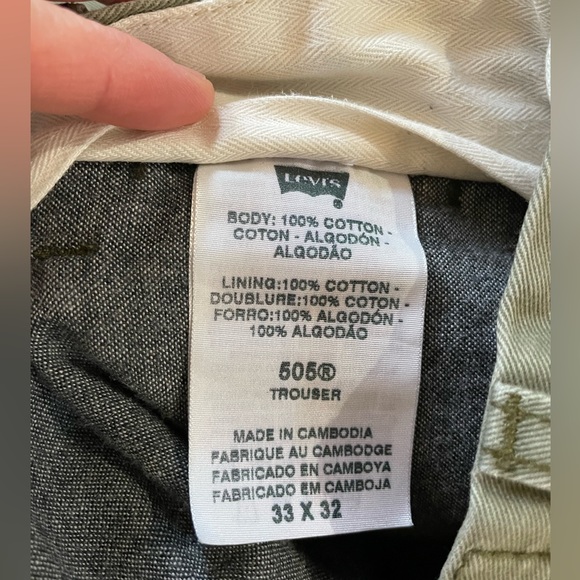 Warm Khaki Men’s Levis with Cotton Liner. 33W/32L - Picture 5 of 9